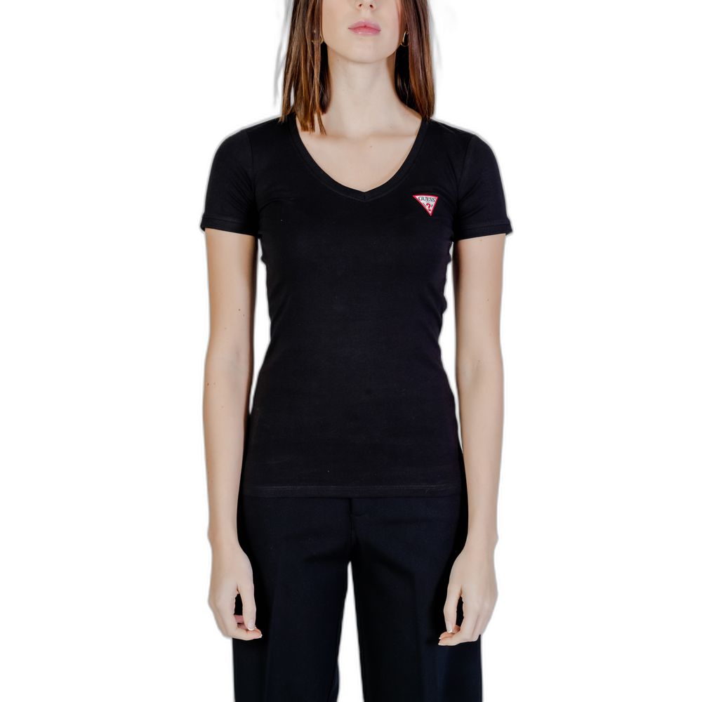 Guess Black Cotton Tops & T-Shirt