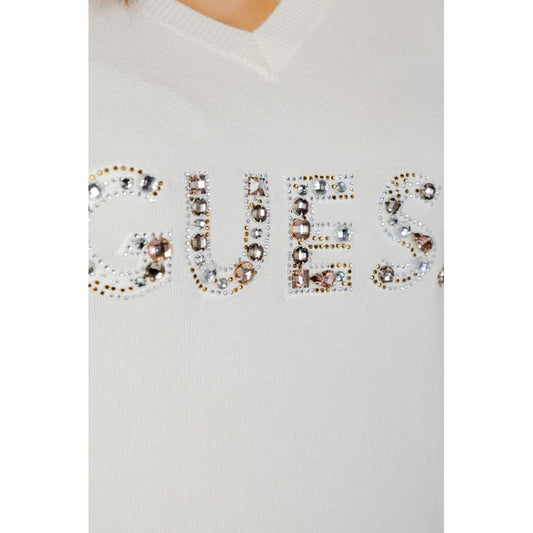 Guess White Viscose Tops & T-Shirt