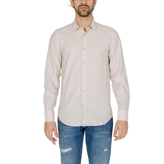 Camisa de viscosa beige Antony Morato