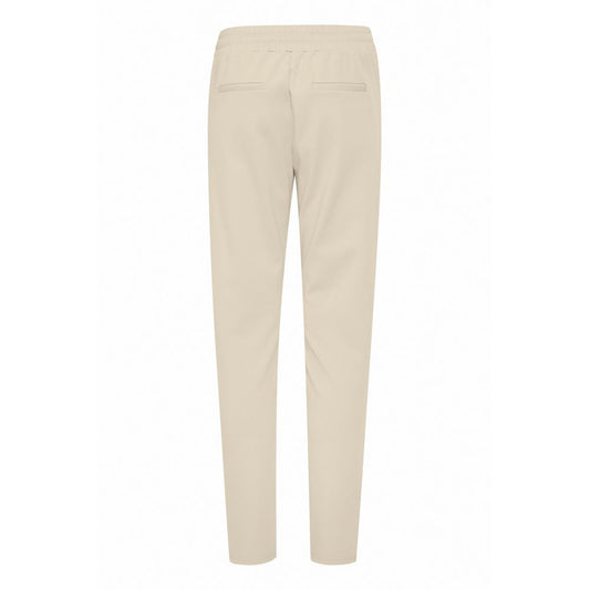 ICHI Beige Polyester Jeans & Pant