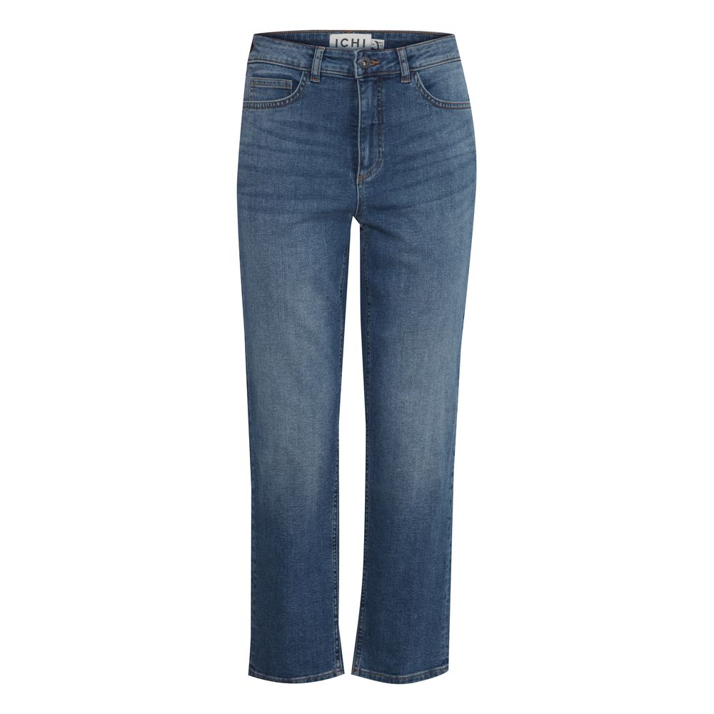 ICHI Blue Cotton Jeans & Pant