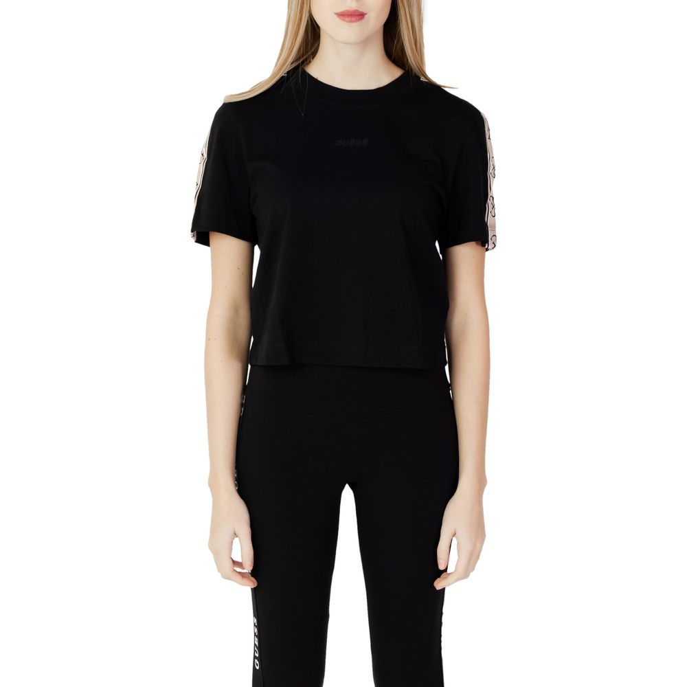 Guess Active Black Cotton Tops & T-Shirt