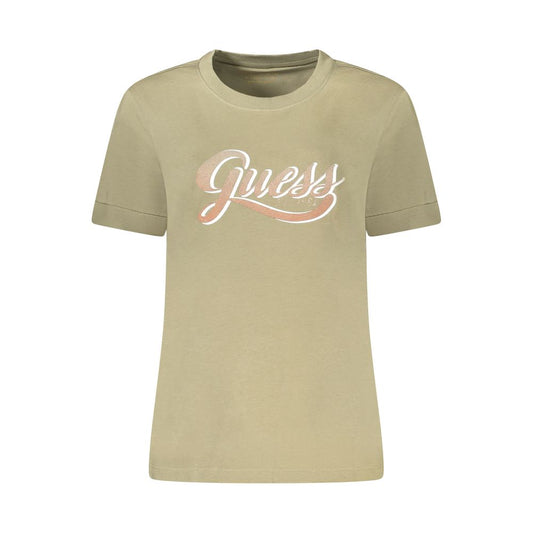 Guess Jeans Green Cotton Tops & T-Shirt