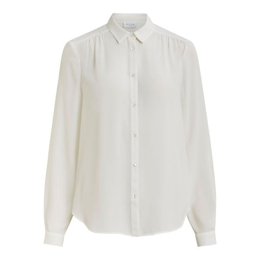 Vila Clothes White Polyester Sweater