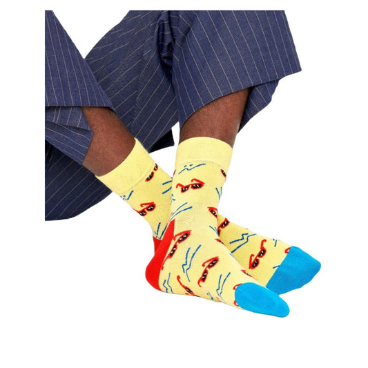 Happy Socks Yellow Cotton Tights & Sock