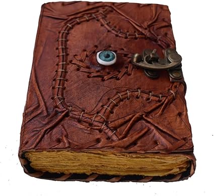 Handmade Leather Travel Journal – Brown Hocus Pocus Book of Shadows