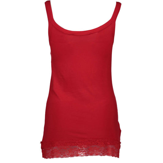 Camiseta de tirantes de algodón rojo Silvian Heach para mujer