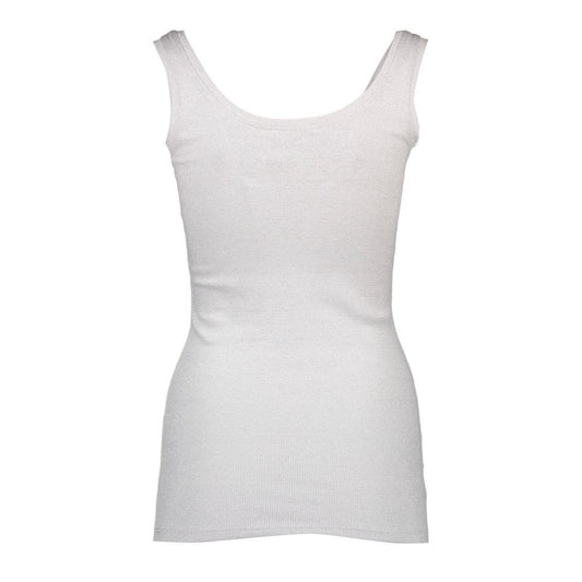 Camiseta sin mangas de algodón blanco Silvian Heach para mujer