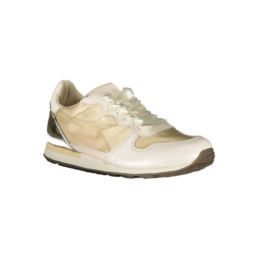 Zapatilla Diadora de piel beige para mujer