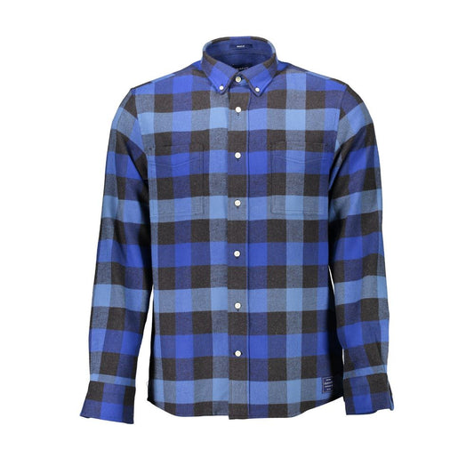 Camisa de algodón azul Gant para hombre