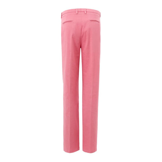 Pantalones elegantes de algodón rosa de Lardini para un estilo sofisticado