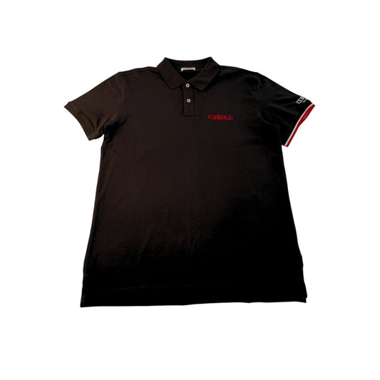 Polo de algodón negro Iceberg