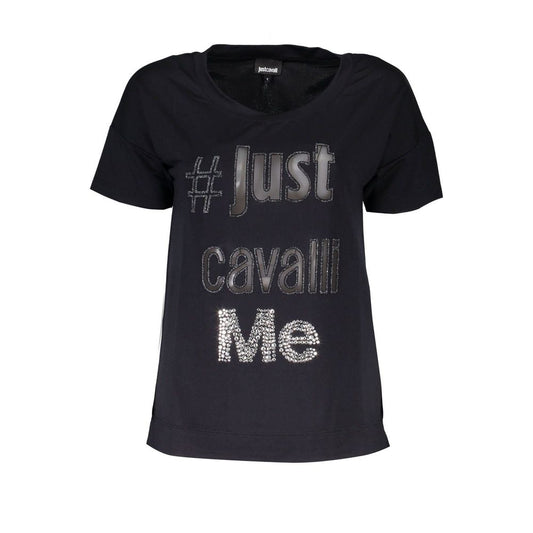 Just Cavalli Black Polyester Tops & T-Shirt
