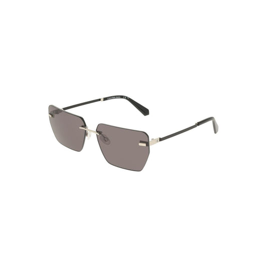 Calvin Klein Gray Metal Men Sunglass