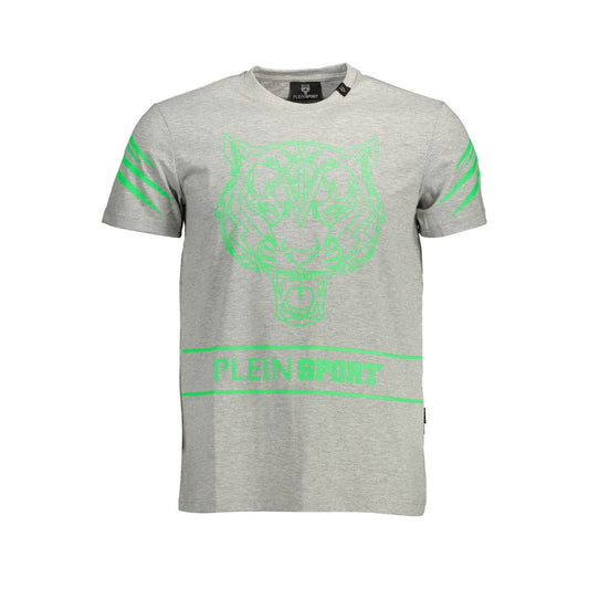 Camiseta deportiva de algodón gris para hombre de Plein Sport