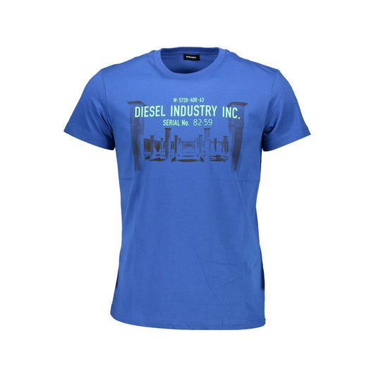 Camiseta de algodón azul Diesel para hombre