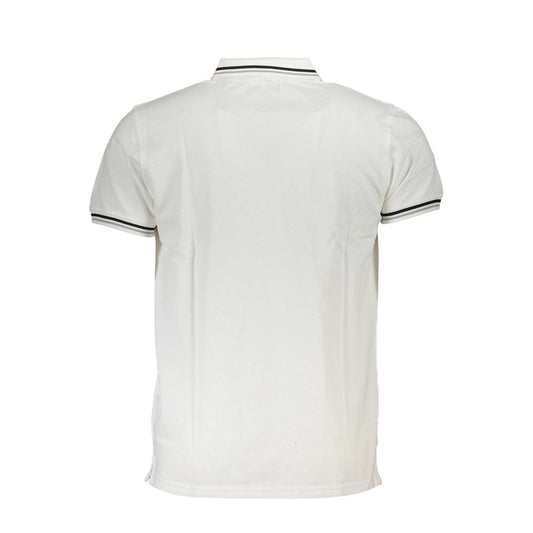 Cavalli Class White Cotton Men Polo Shirt