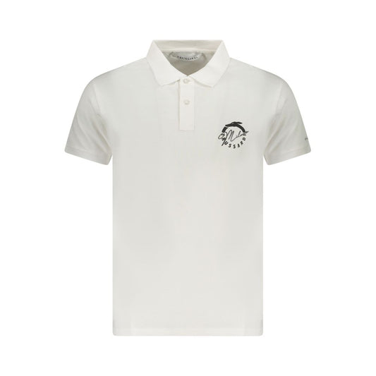 Trussardi White Cotton Men Polo Shirt