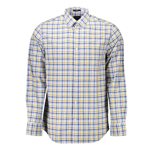 Camisa de algodón amarilla Gant