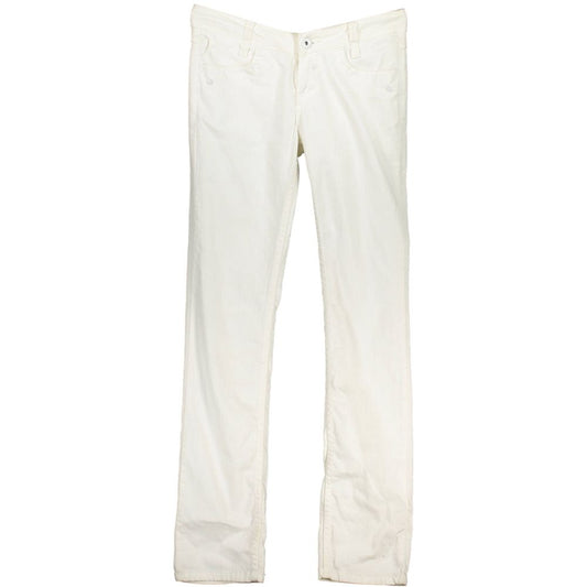 Blend White Cotton Jeans & Pant