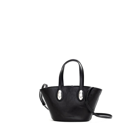 Bolso de hombro de cuero negro de Alexander Wang