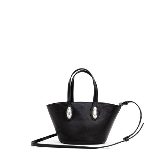 Bolso de hombro de cuero negro de Alexander Wang