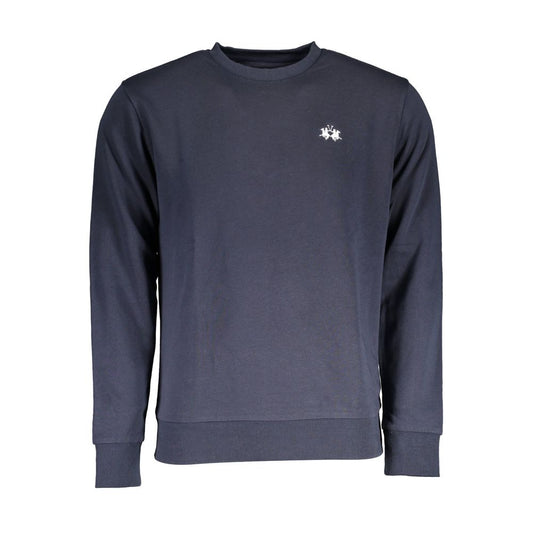 La Martina Blue Cotton Sweater