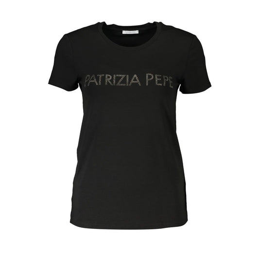 Patrizia Pepe Black Elastane Tops & T-Shirt