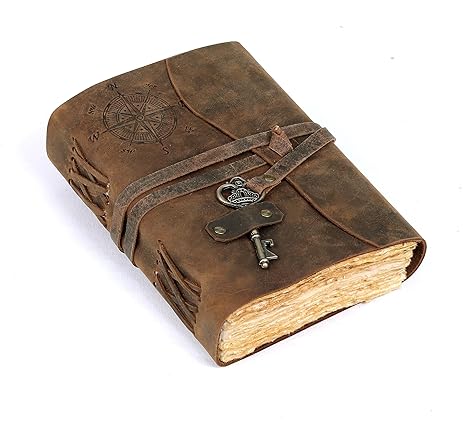 Compass Vintage Leather Journal Antique - Notebook & Diary