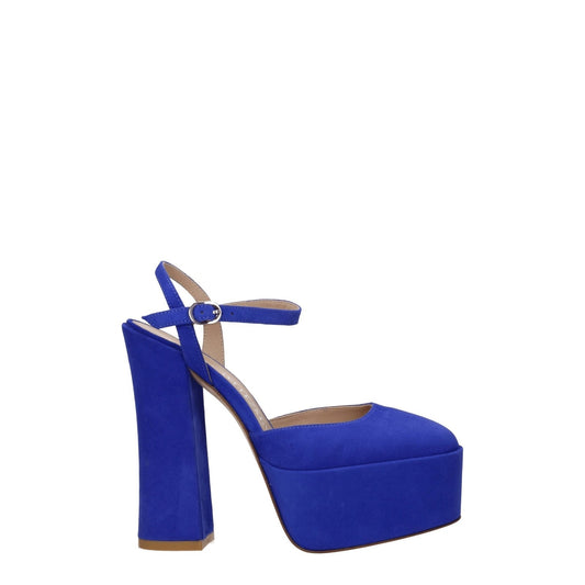 Stuart Weitzman Blue Leather Sandal