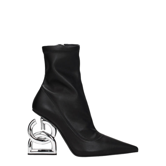Dolce & Gabbana Black Leather Ankle