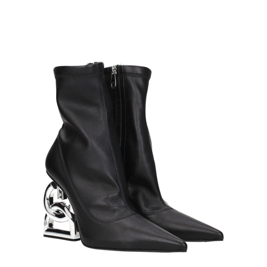 Dolce & Gabbana Black Leather Ankle