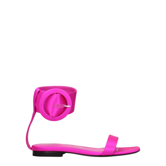 The Attico Pink Satin Sandal