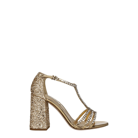 Miu Miu Gold Plastic Sandal