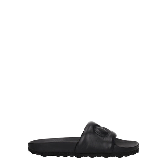 Off-White Black Leather Slipper