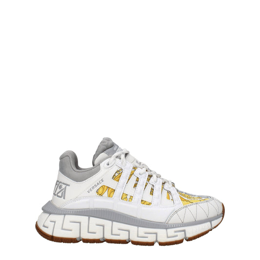 Versace White Fabric Sneakers