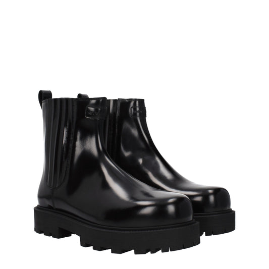 Givenchy Black Leather Ankle