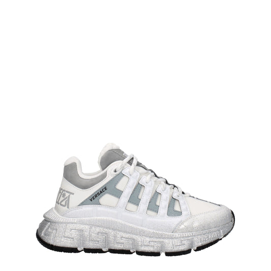 Versace White Fabric Sneakers