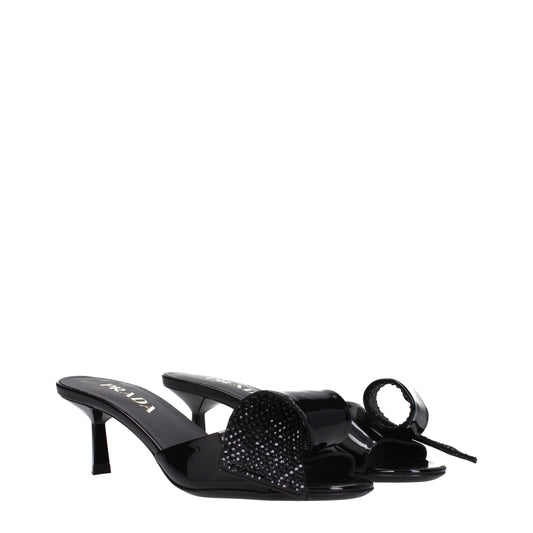 Prada Black Leather Sandal