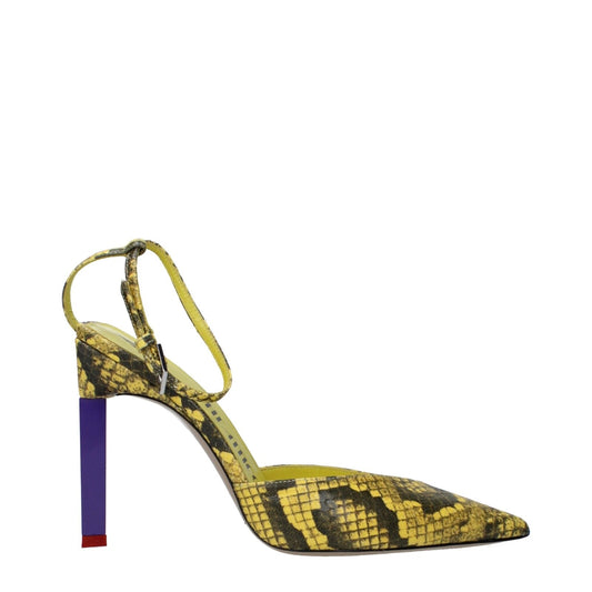 The Attico Yellow Leather Sandal