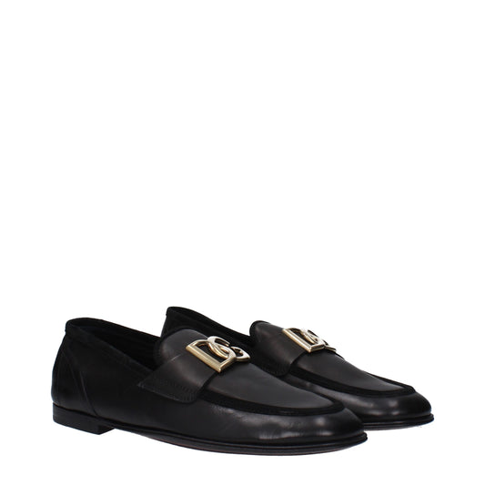 Dolce & Gabbana Black Leather Loafer