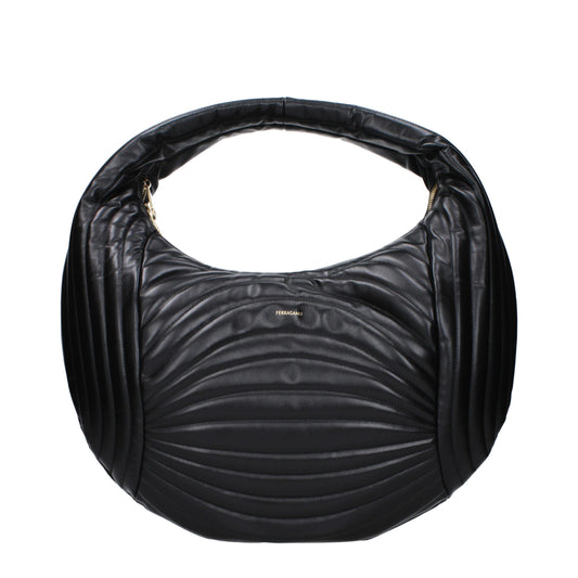 Salvatore Ferragamo Black Leather Handbag