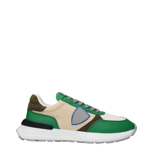 Philippe Model Green Fabric Sneakers