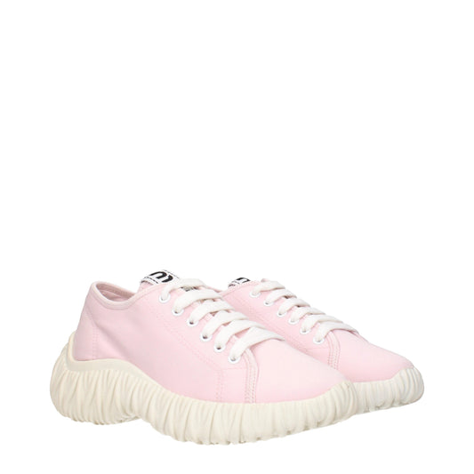 Miu Miu Pink Fabric Sneakers