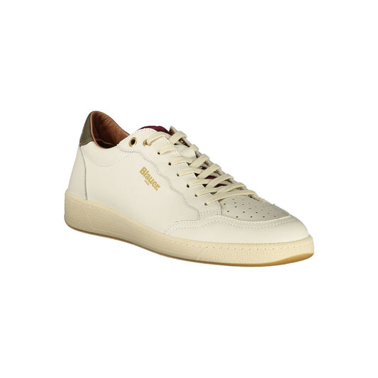Blauer White Polyester Sneaker