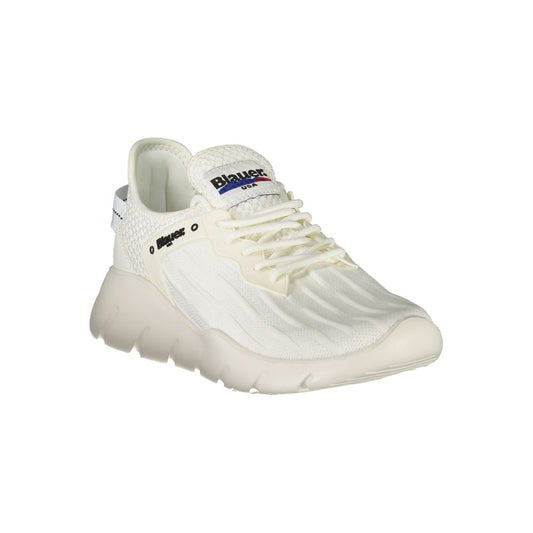 Blauer White Polyester Sneaker