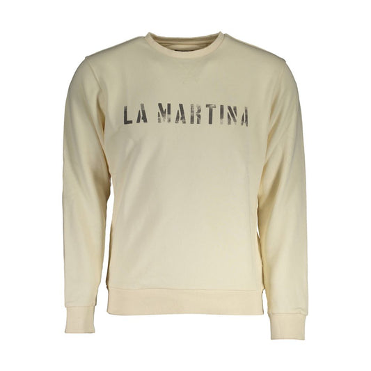 La Martina White Cotton Sweater