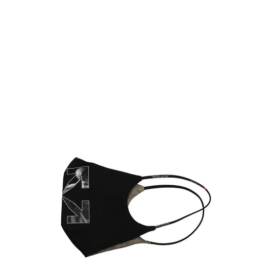 Off-White Black Cotton Facemasks