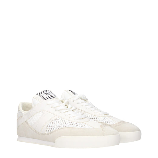 Chloé White Fabric Low Tops