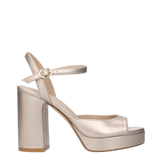 Stuart Weitzman Beige Leather Platforms